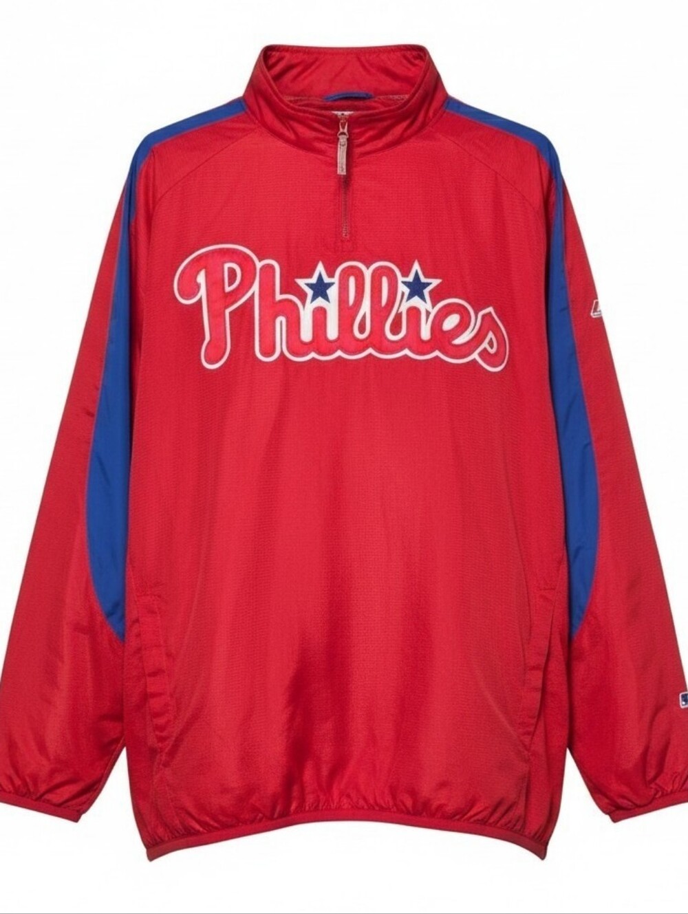 Phillies Majestic Men's Quarter Zip Pullover Wimdbreaker Size 3XL